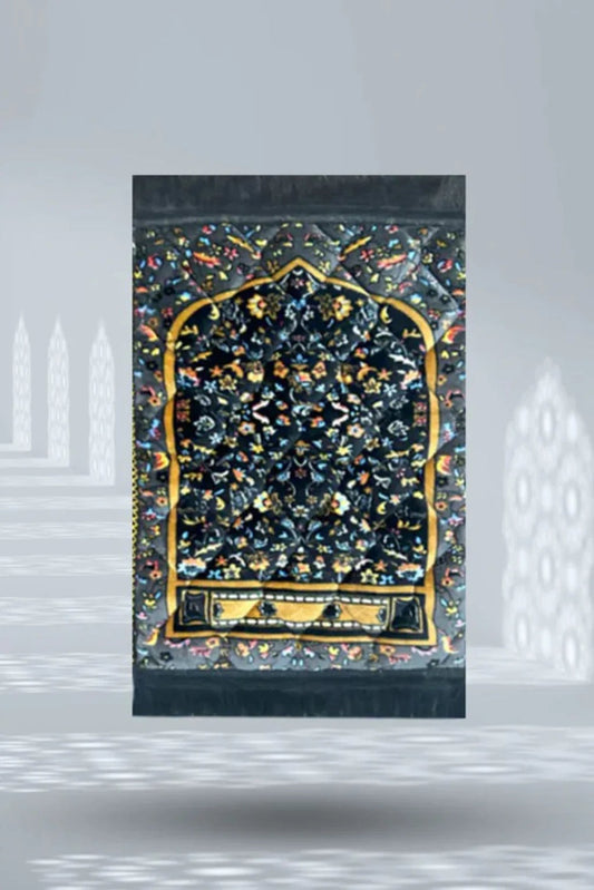 Kids Prayer Mat – Black Leaf Flowers