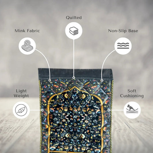 Kids Prayer Mat – Black Leaf Flowers