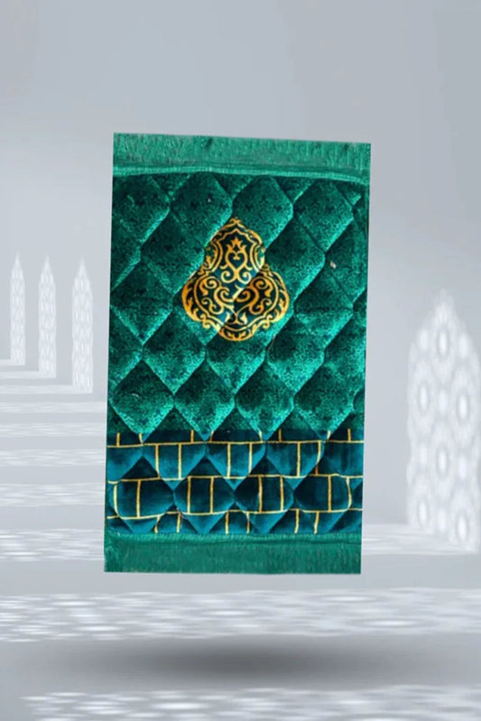 Kids Prayer Mat – Dark Green Ghilaf e Kaaba
