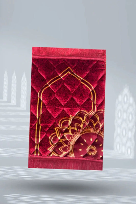Kids Prayer Mat – Maroon Single Flower