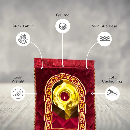 Kids Prayer Mat – Maroon Hajr e Aswad