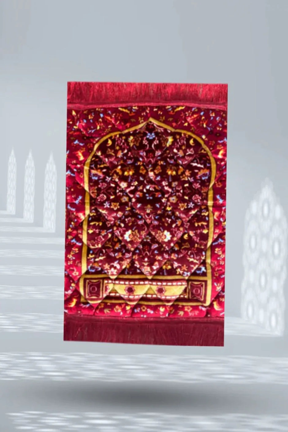 Kids Prayer Mat – Maroon Leaf Flowers