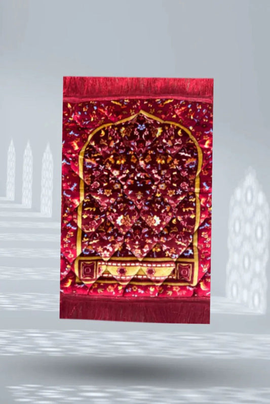 Kids Prayer Mat – Maroon Leaf Flowers