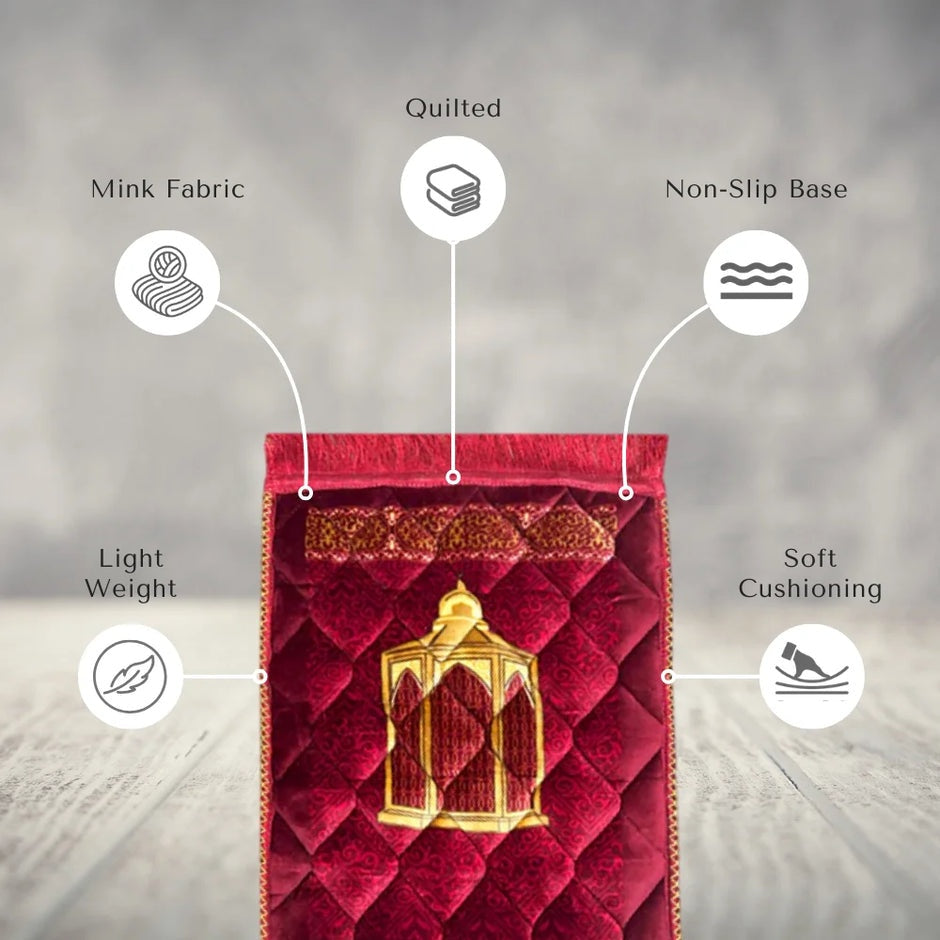Kids Prayer Mat – Maroon Maqam e Ibrahim