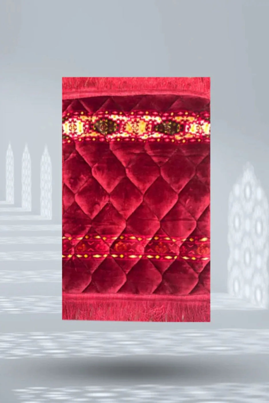Kids Prayer Mat – Maroon Rhombus Shape